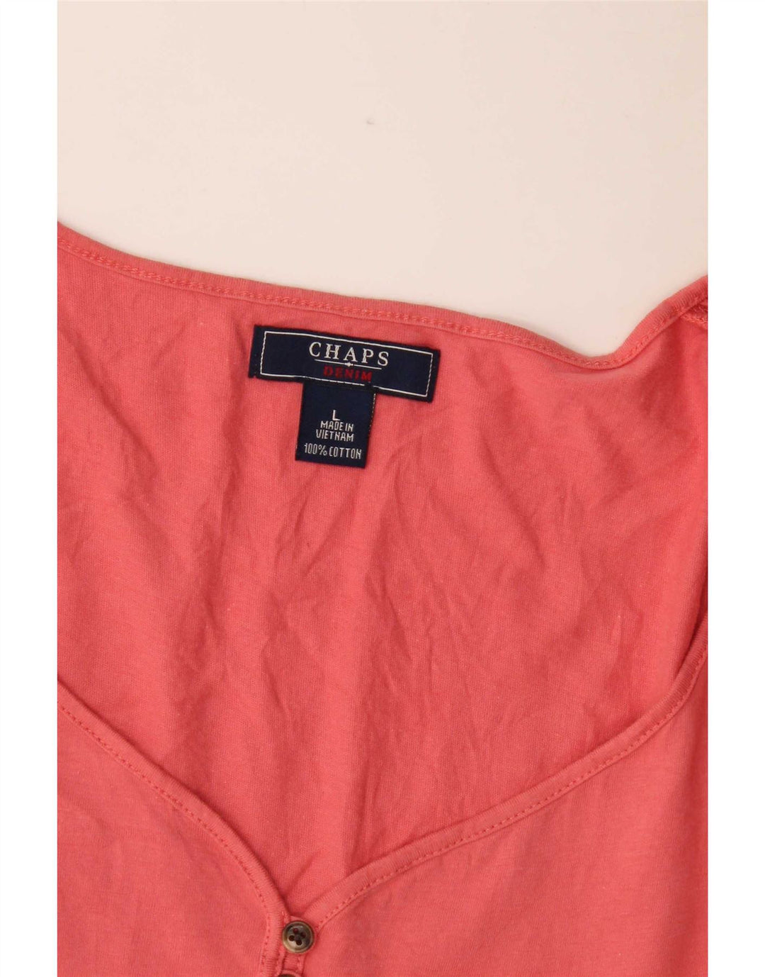 Blusa feminina Chaps UK 14 grande algodão rosa