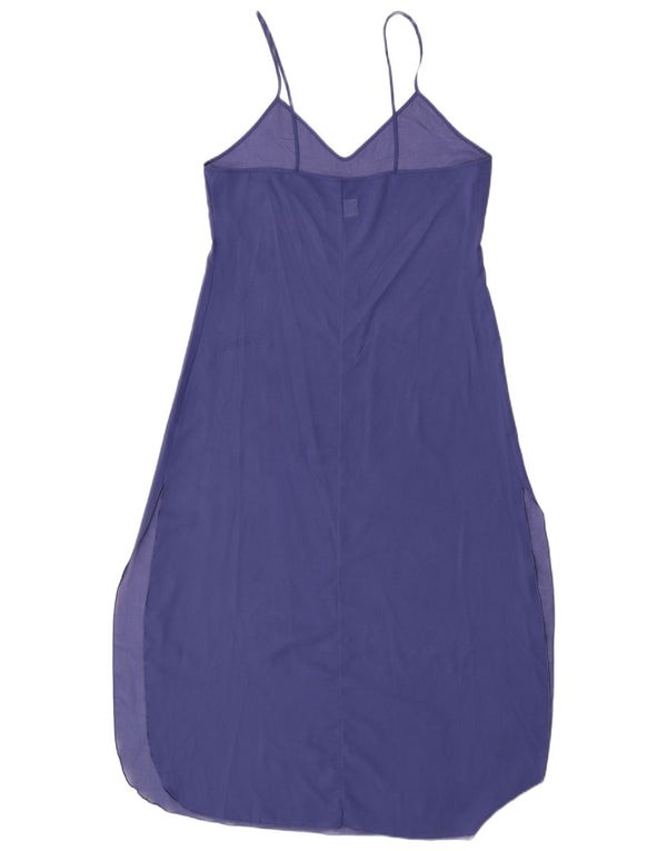 Vestido vintage feminino praia transparente IT 44 poliéster roxo médio