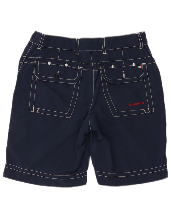 Shorts cargo masculino CHERVO 11-12 anos grande W26 azul marinho poliamida