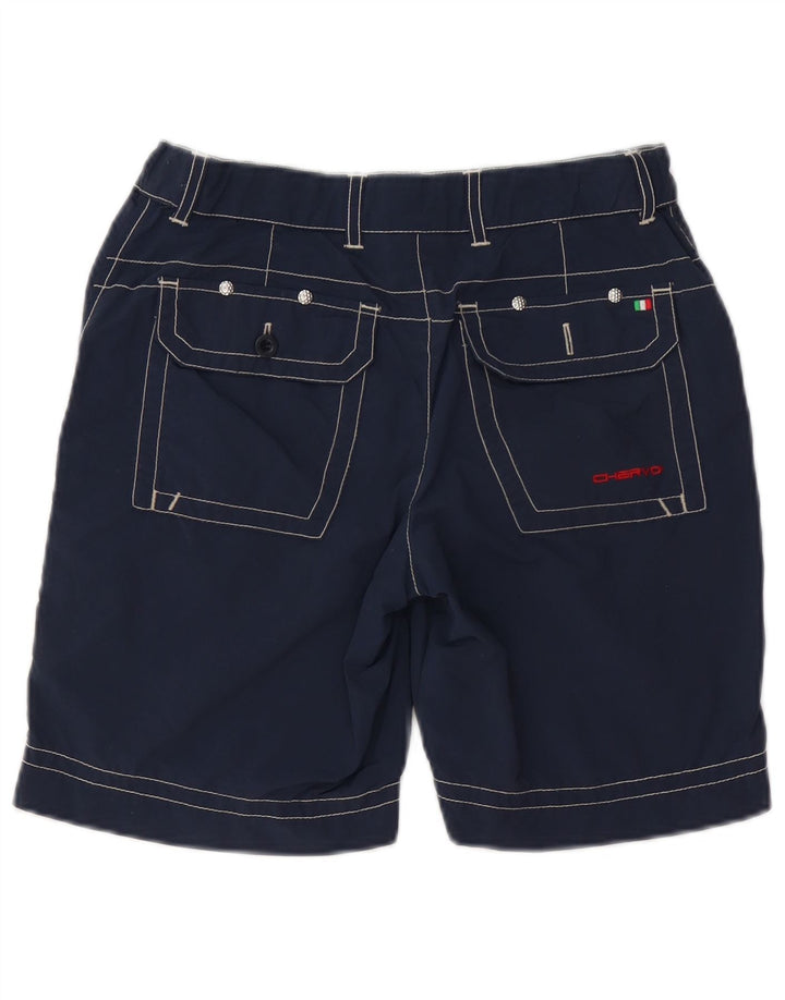 Shorts cargo masculino CHERVO 11-12 anos grande W26 azul marinho poliamida