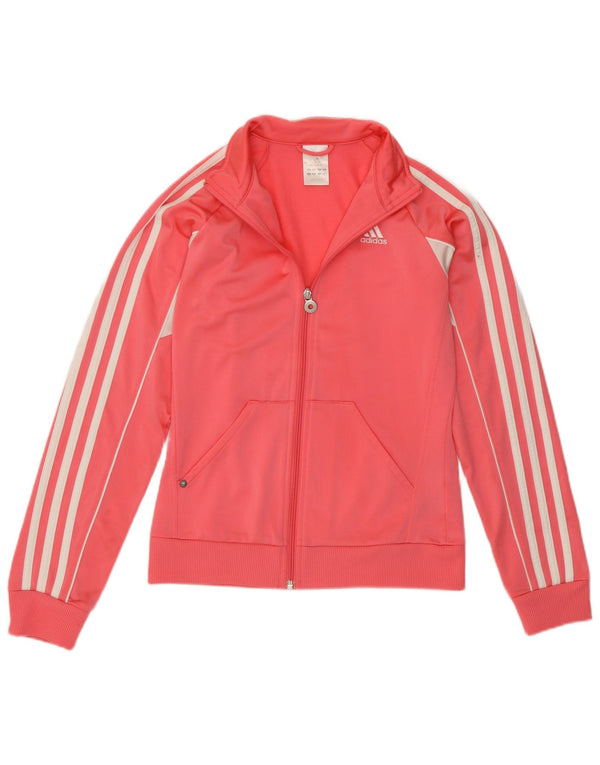 Adidas Womens Tracksuit Top Jacket UK 10 Pequeno Rosa Poliéster