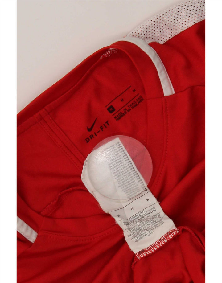 Camiseta Nike Masculina Dri Fit Graphic Top Médio Poliéster Geométrico Vermelho