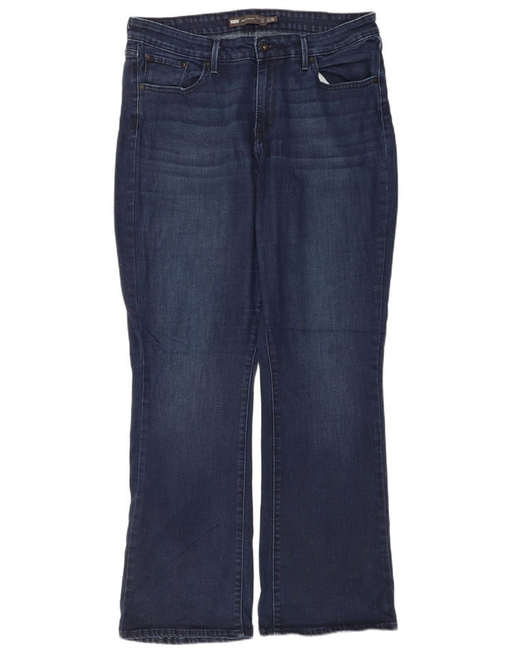 Jeans feminino Levi's Demi Curve Bootcut tamanho 14 grande W32 L32 azul marinho