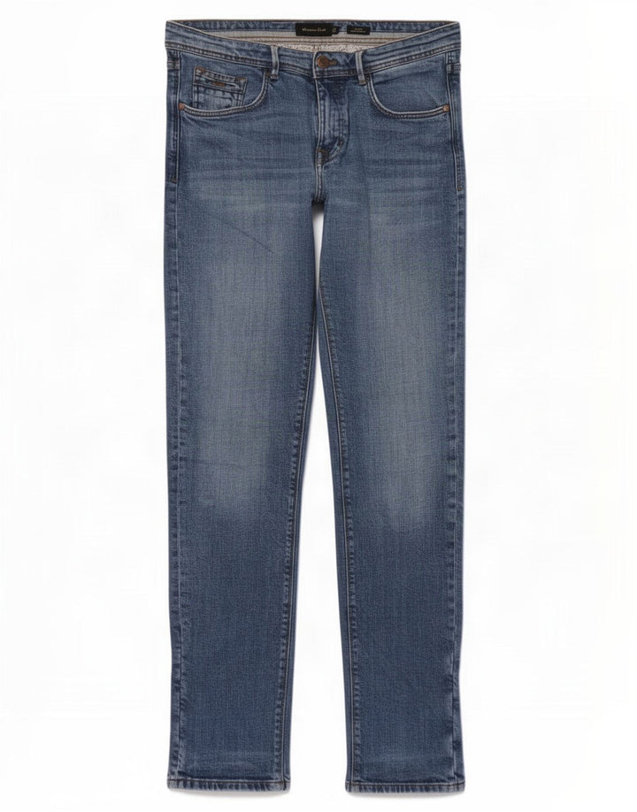 Jeans Slim Masculino Massimo Dutti EU 40 Médio W31 L32 Azul