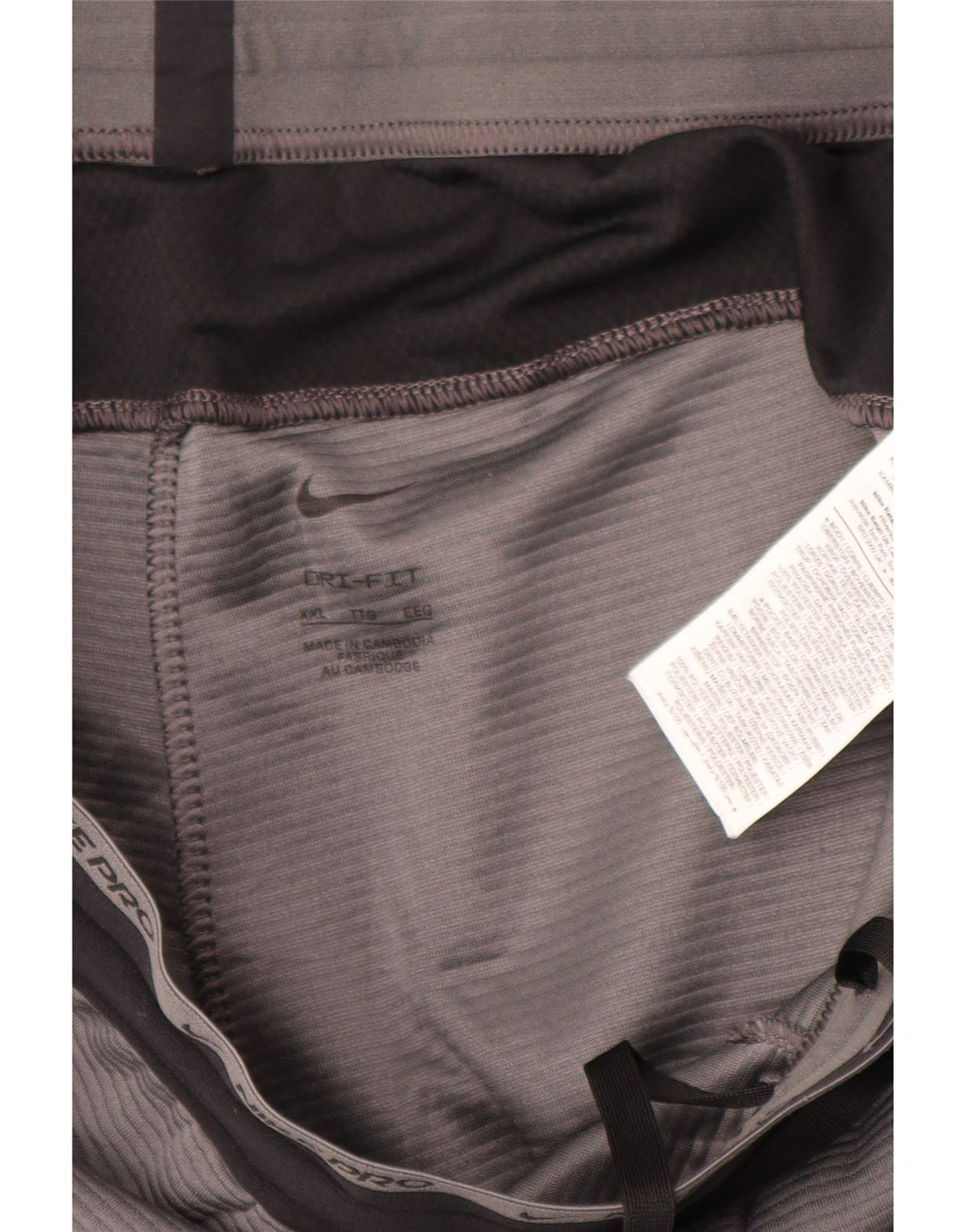 Calça de treino masculina Nike Dri Fit 2XL cinza colorblock poliéster