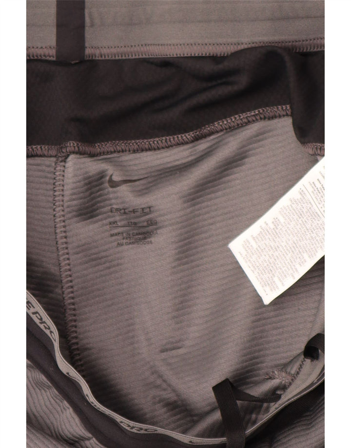 Calça de treino masculina Nike Dri Fit 2XL cinza colorblock poliéster