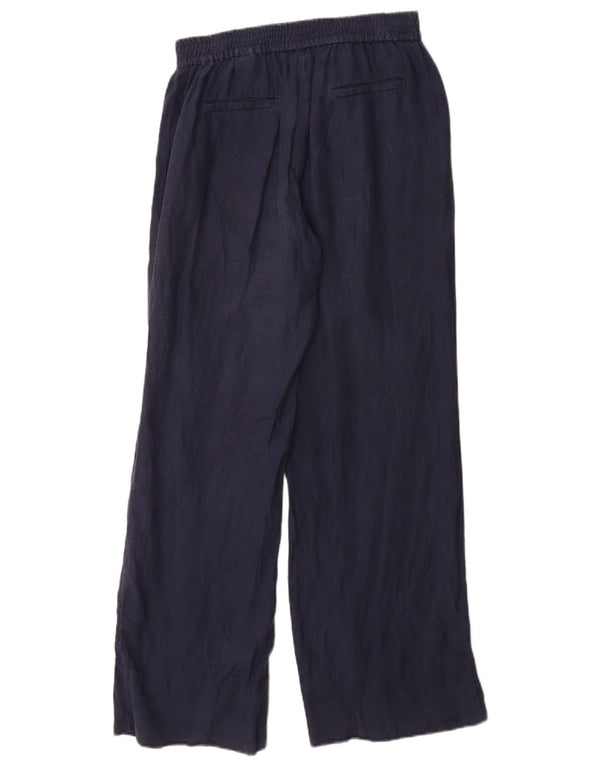 Zara Calça feminina casual folgada pequena W26 L31 azul marinho