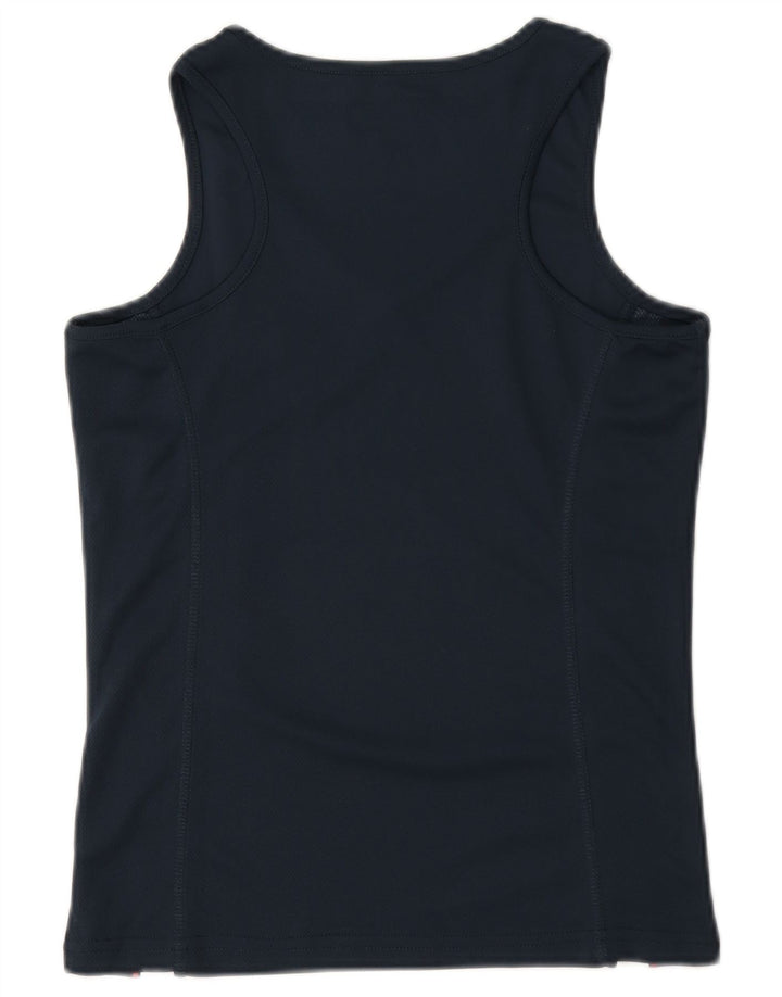 Colete feminino Sergio Tacchini UK 6 XS azul marinho colorblock poliéster