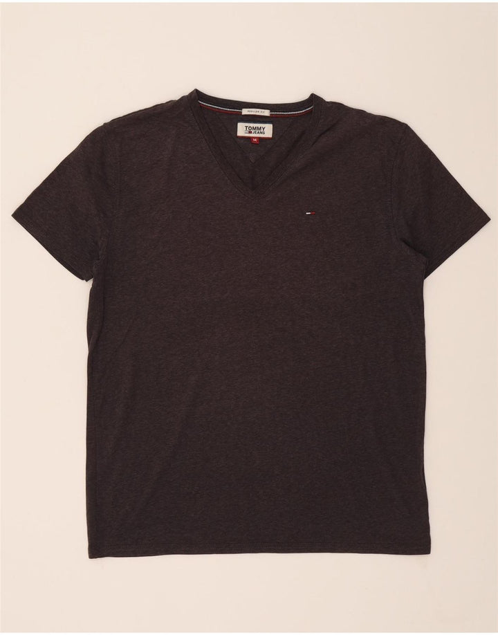 TOMMY HILFIGER Mens Regular Fit T-Shirt Top Medium Grey Cotton Vintage Tommy Hilfiger and Second-Hand Tommy Hilfiger from Messina Hembry 