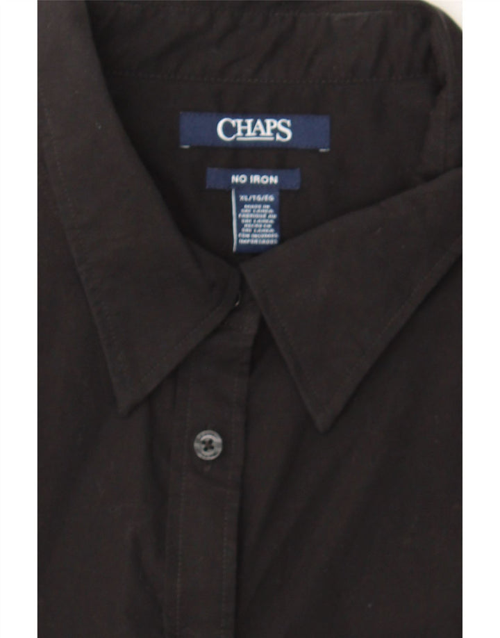 CHAPS Womens Shirt UK 18 XL Black Cotton Vintage Chaps and Second-Hand Chaps from Messina Hembry 