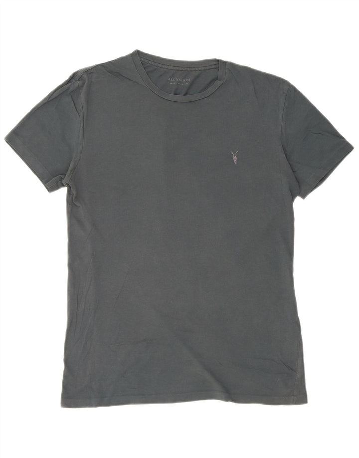 Camiseta masculina All Saints Top pequeno algodão cinza