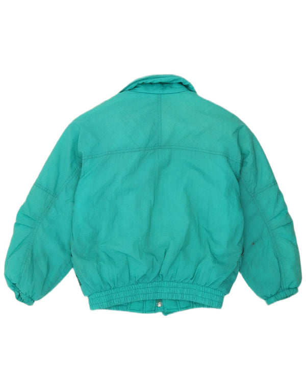 Belfe Girls Jaqueta de esqui gráfica superdimensionada 10-11 anos verde poliamida anos 80