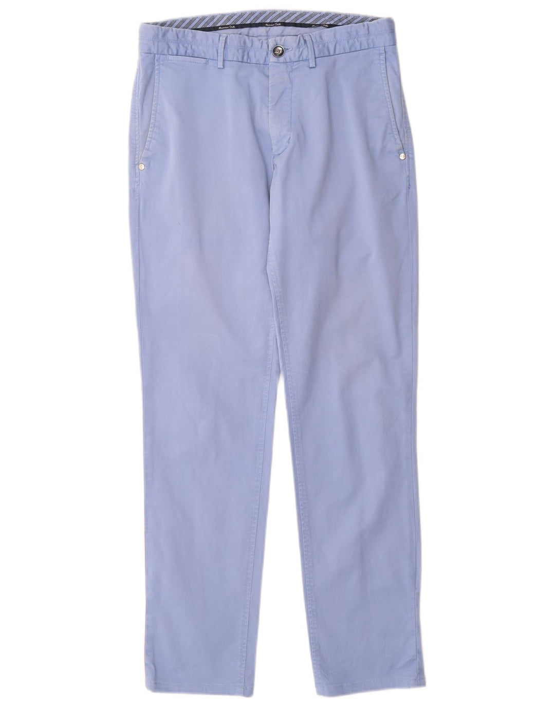 Calça Chino Masculina Slim Fit MASSIMO DUTTI EU 38 Pequeno W30 L30 Azul