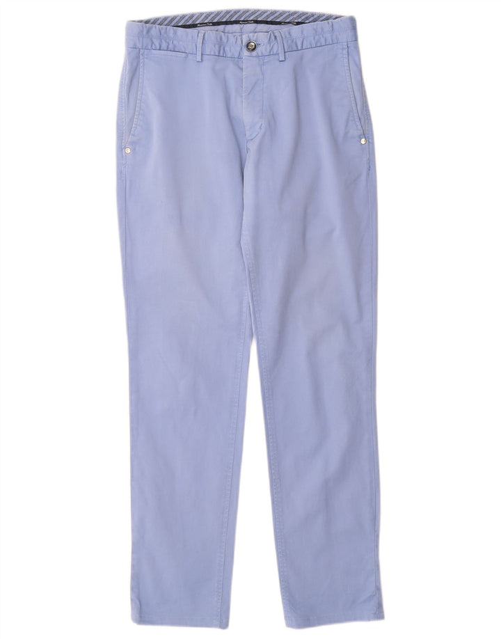 Calça Chino Masculina Slim Fit MASSIMO DUTTI EU 38 Pequeno W30 L30 Azul