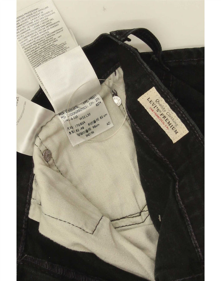 Jeans retos femininos Levi's W32 L30 algodão preto
