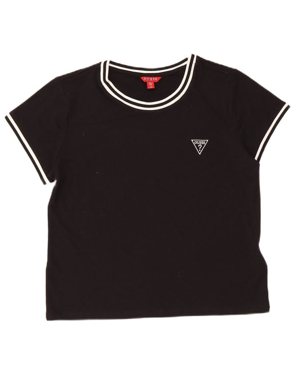Camiseta feminina Guess UK 14 grande poliéster preto