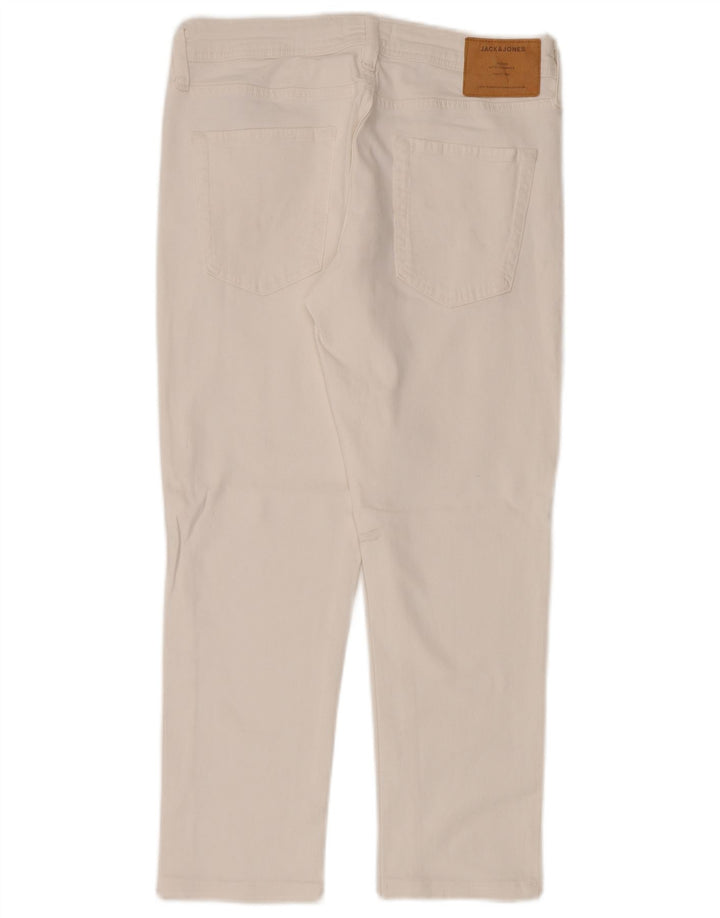 Jeans masculinos Jack & Jones Slim W30 L26 algodão branco