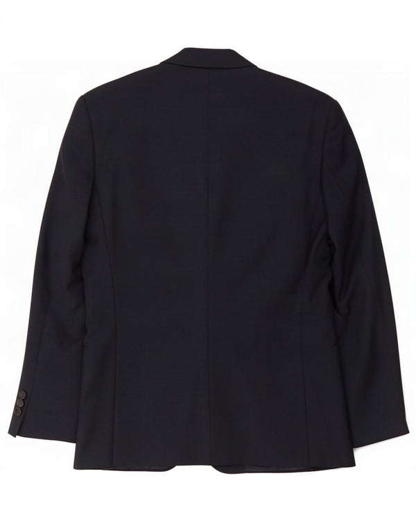Jaqueta Blazer Masculina Hugo Boss com 2 Botões EU 48 Lã Azul Marinho Médio
