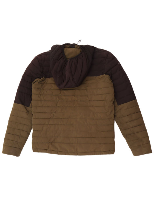 Jaqueta acolchoada masculina Diesel UK 38 Medium Khaki Colourblock