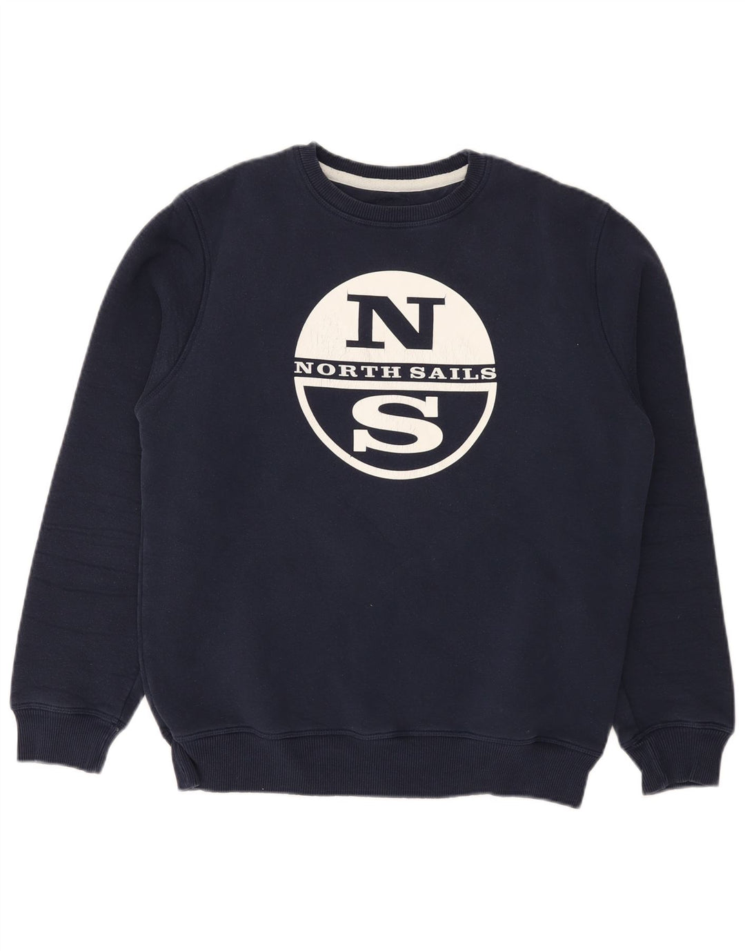 North Sails moletom gráfico masculino jumper pequeno azul marinho algodão