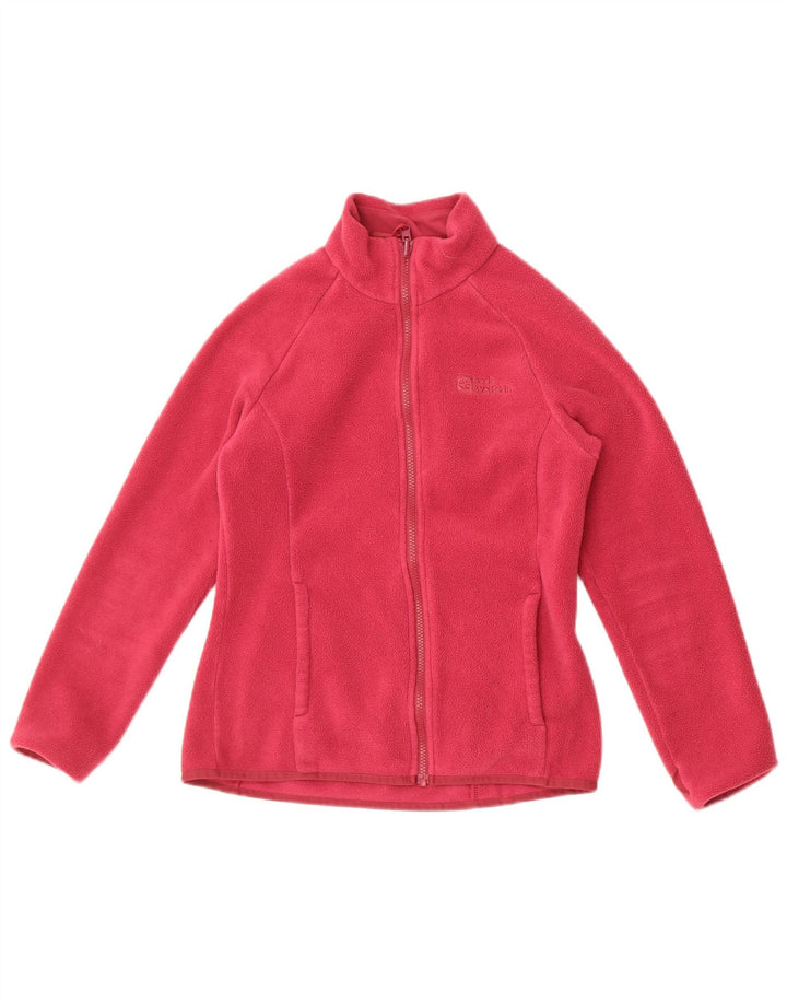 Jaqueta feminina de lã com forro Jack Wolfskin Reino Unido 10 poliéster rosa pequeno