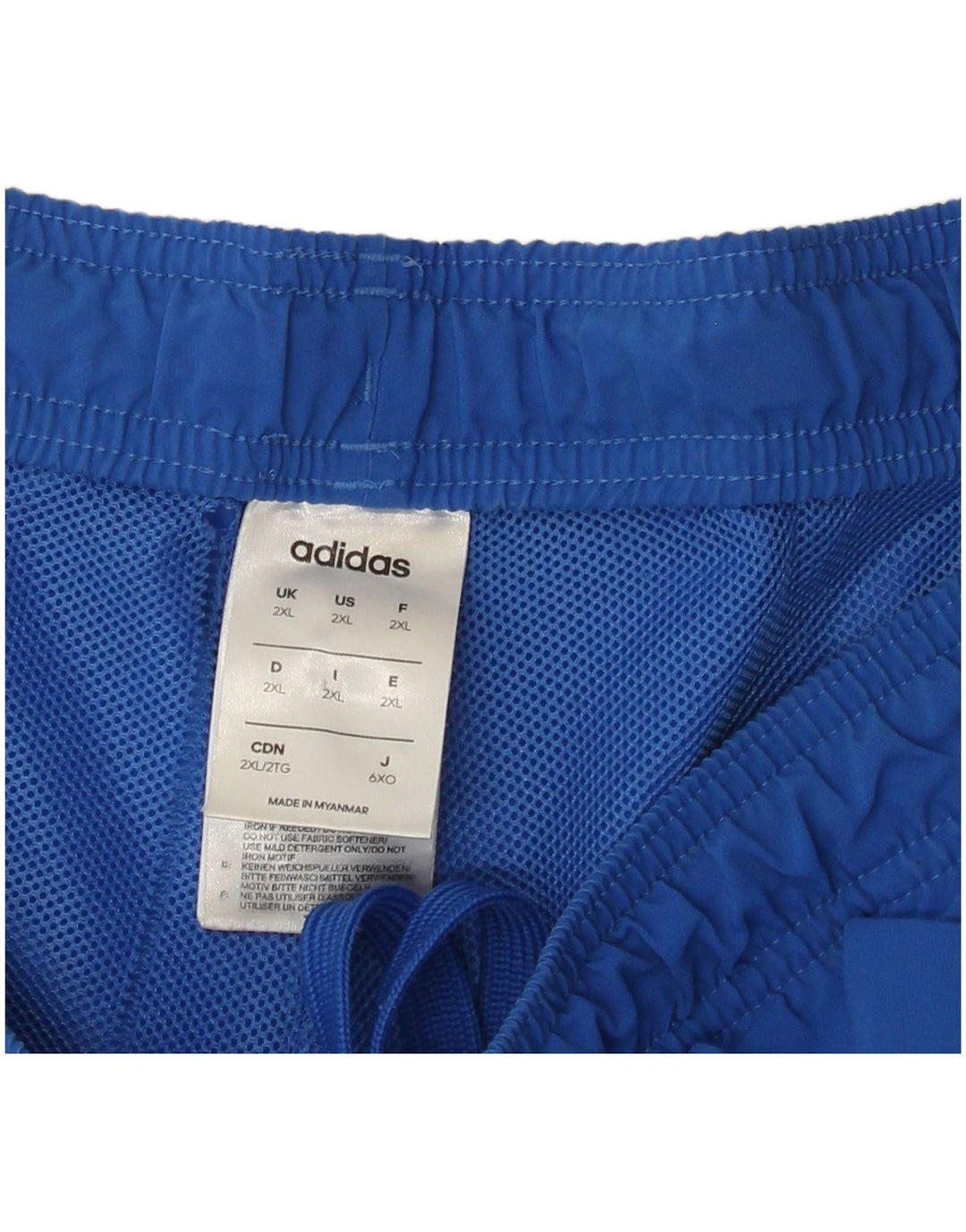 Shorts esportivos masculinos ADIDAS 2XL azul poliéster