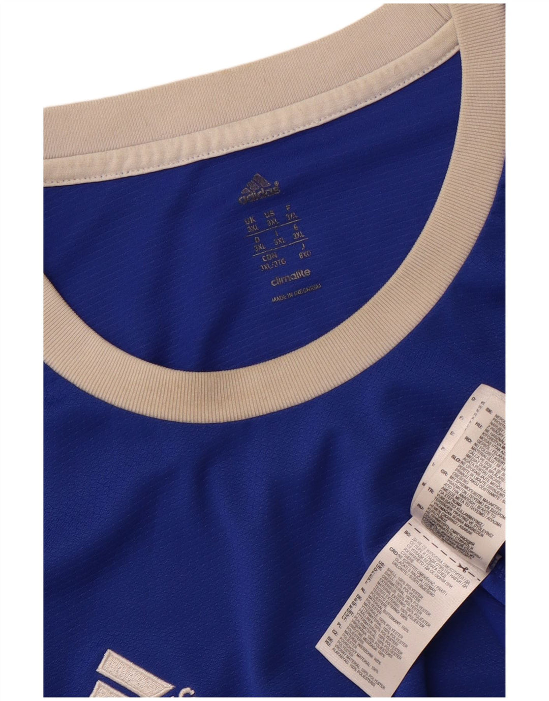 Adidas Masculino Climalite Camiseta Top 3XL Azul Poliéster