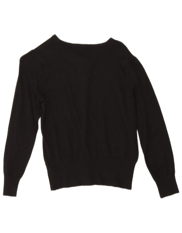 Suéter cardigã feminino Marks & Spencer Reino Unido 12 viscose preta média