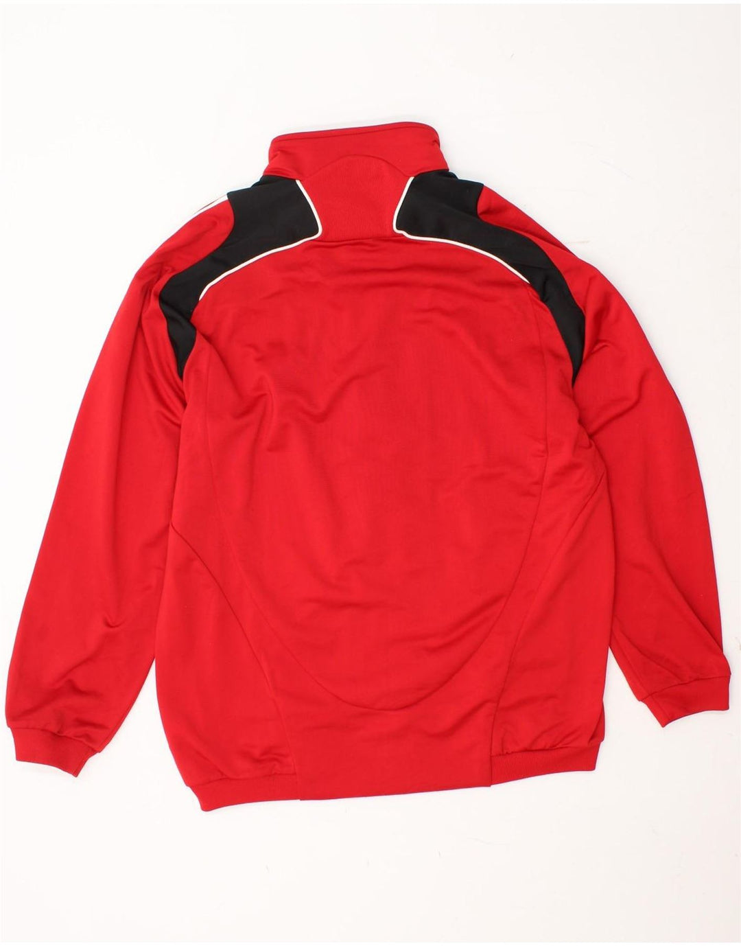ADIDAS Mens Tracksuit Top Jacket UK 42/44 Grande Vermelho Colourblock Poliéster