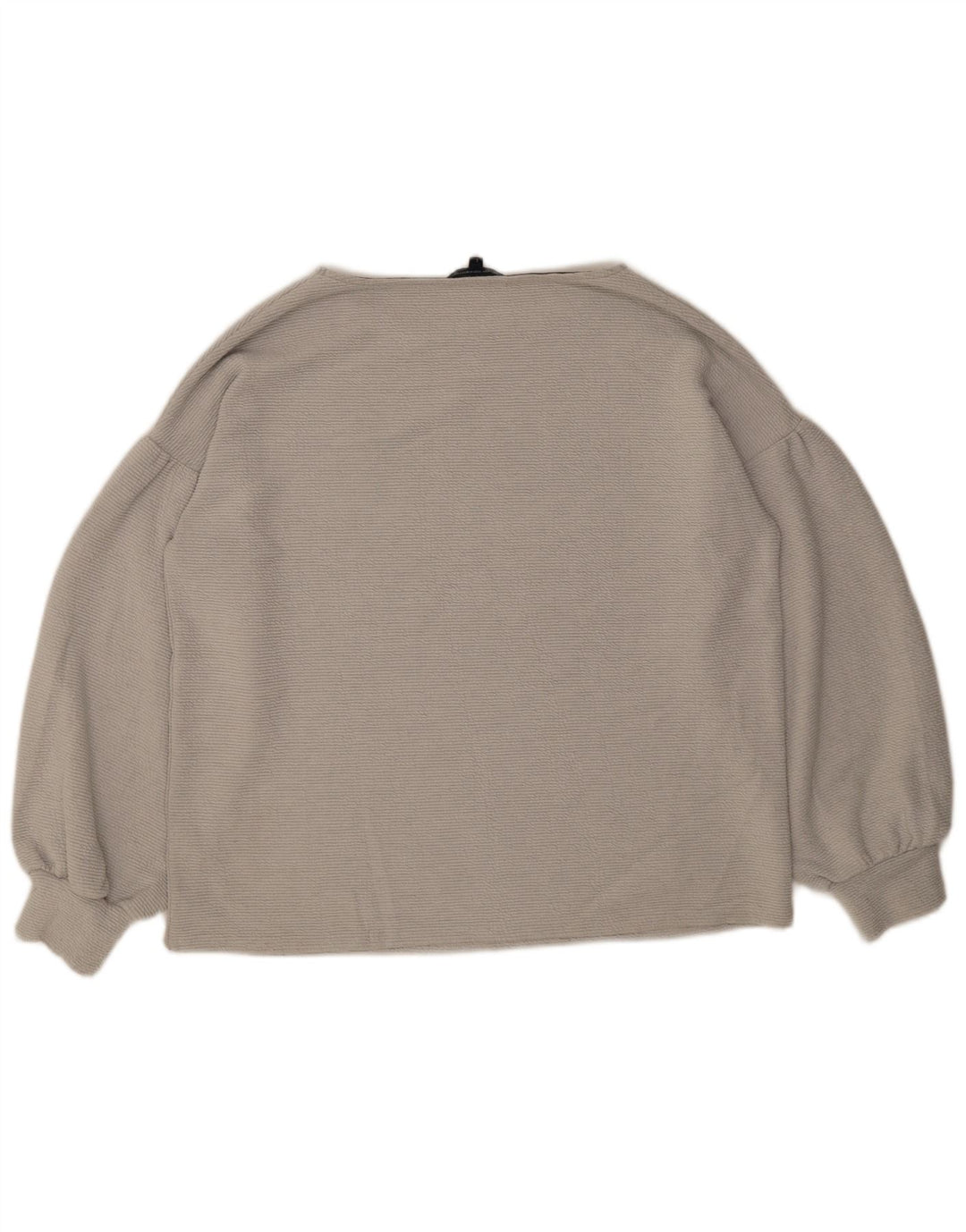Suéter feminino French Connection com gola canoa Reino Unido 16 grande cinza