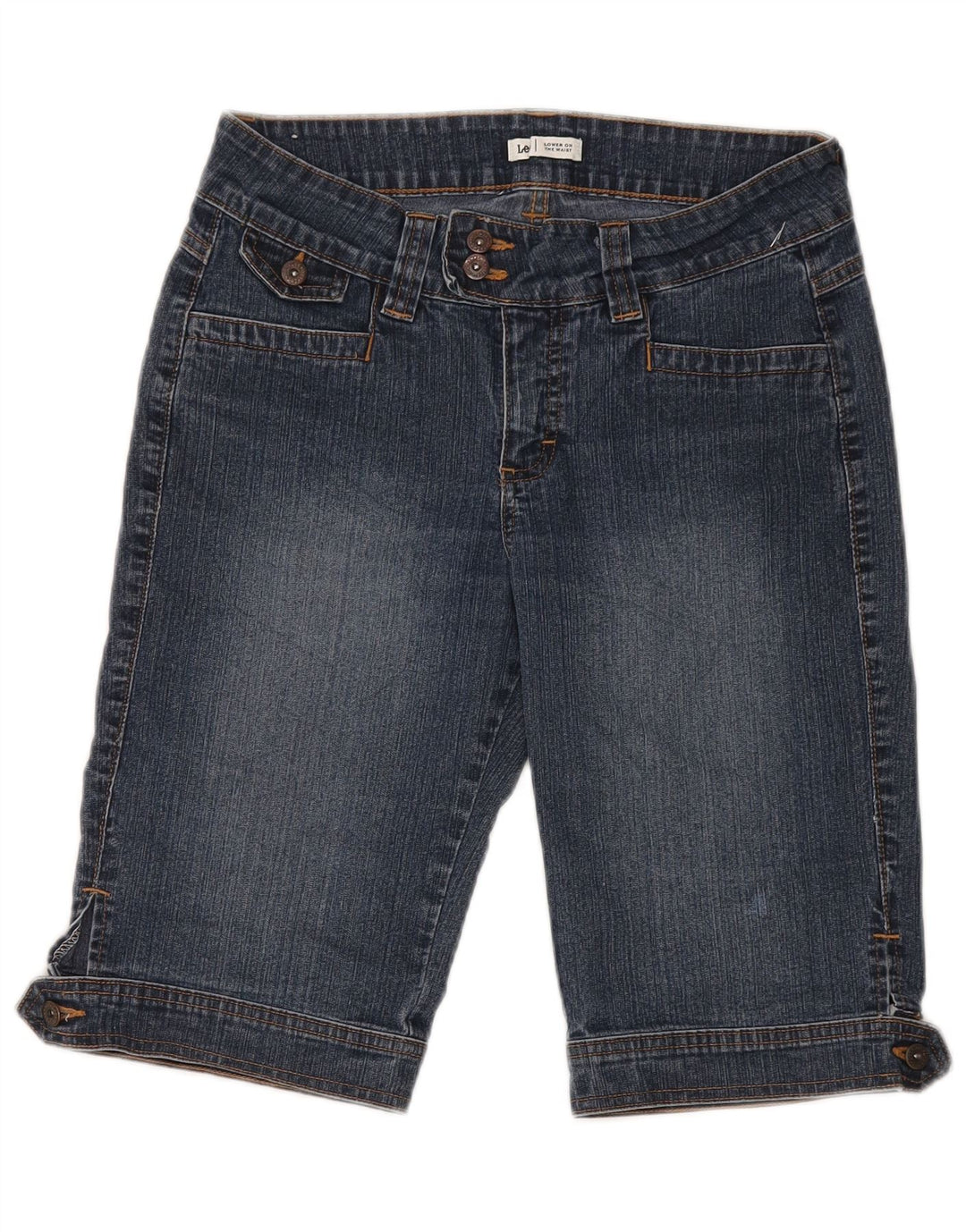 Shorts jeans feminino Lee US 6 médio W28 algodão azul