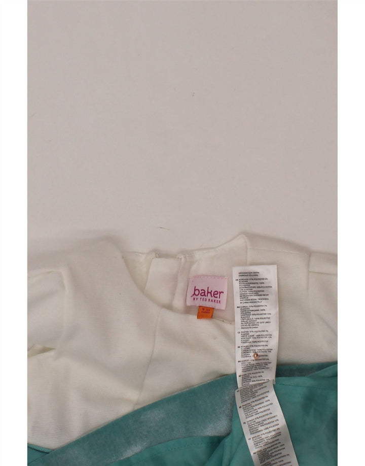 Vestido evasê TED BAKER para bebês meninas de 9 a 12 meses de poliéster floral branco