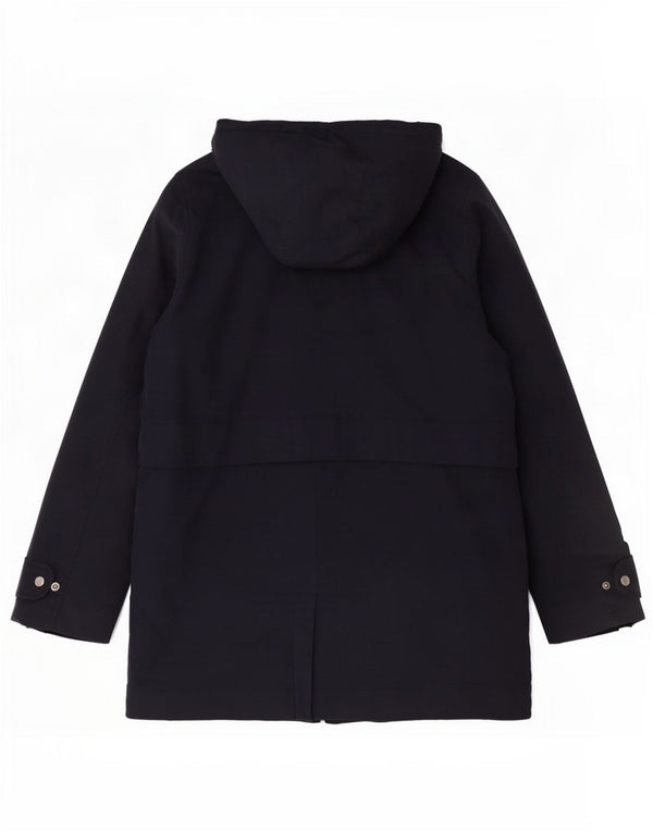 Jaqueta de chuva feminina com capuz Crew Clothing UK 14 grande algodão azul marinho