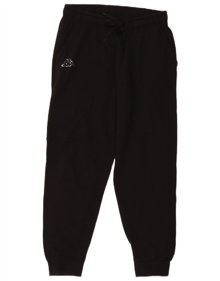 Calça de treino masculina Kappa Joggers grande algodão preto