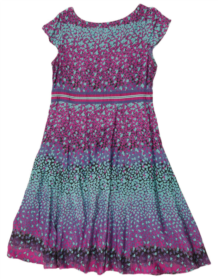 Vestido feminino Marks & Spencer Per Una A-Line Reino Unido 16 Grande Multicolorido