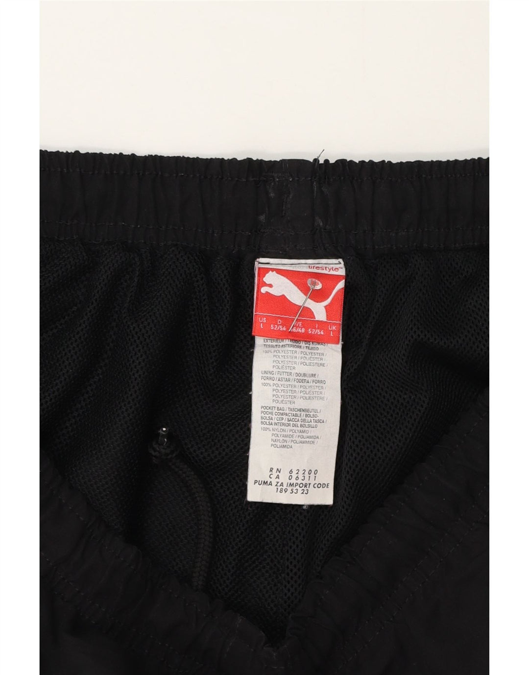 Shorts de natação masculino Puma grande poliéster preto