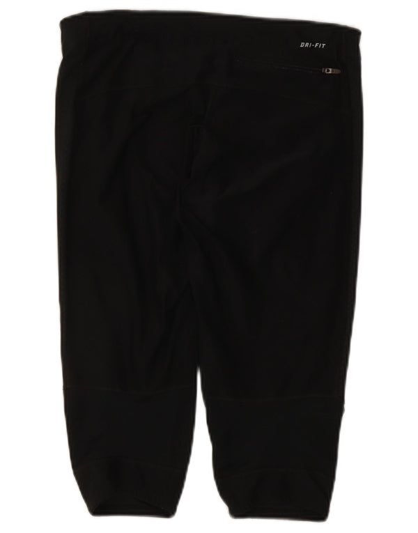 Nike Womens Dri Fit Capri Leggings UK 12 Medium Black Polyester