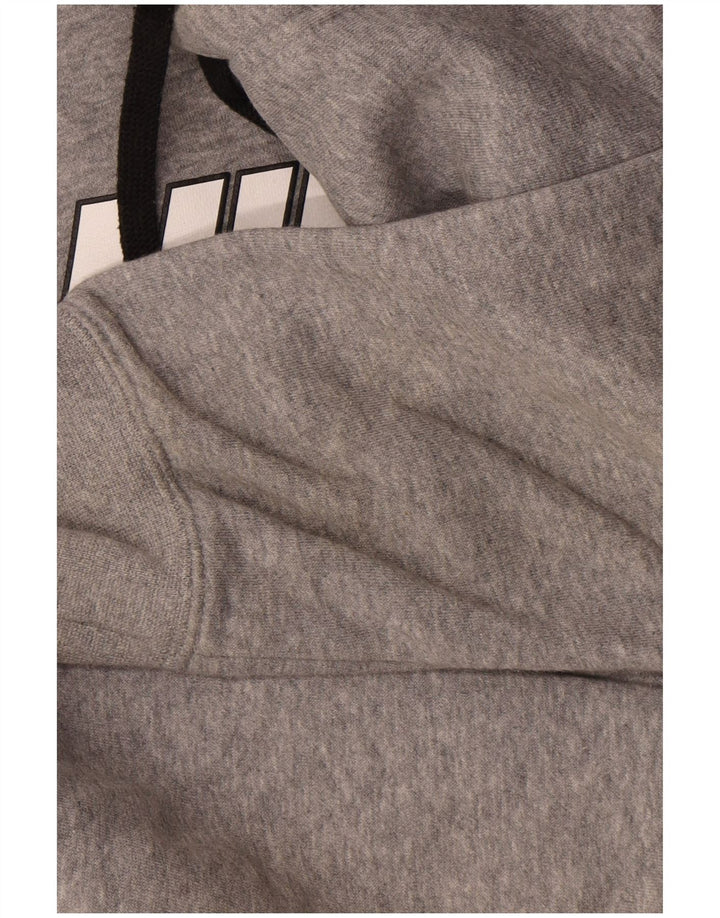 Jumper com capuz gráfico masculino Nike pequeno algodão cinza