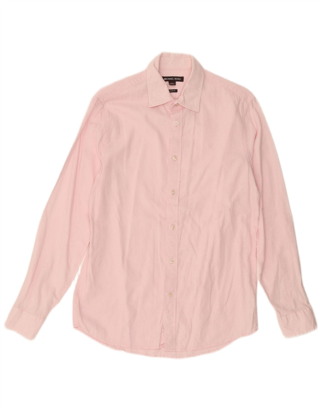Camisa masculina MICHAEL KORS Classic Fit pequena rosa linho