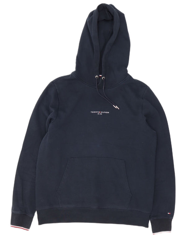 Jumper com capuz masculino Tommy Hilfiger XL azul marinho algodão