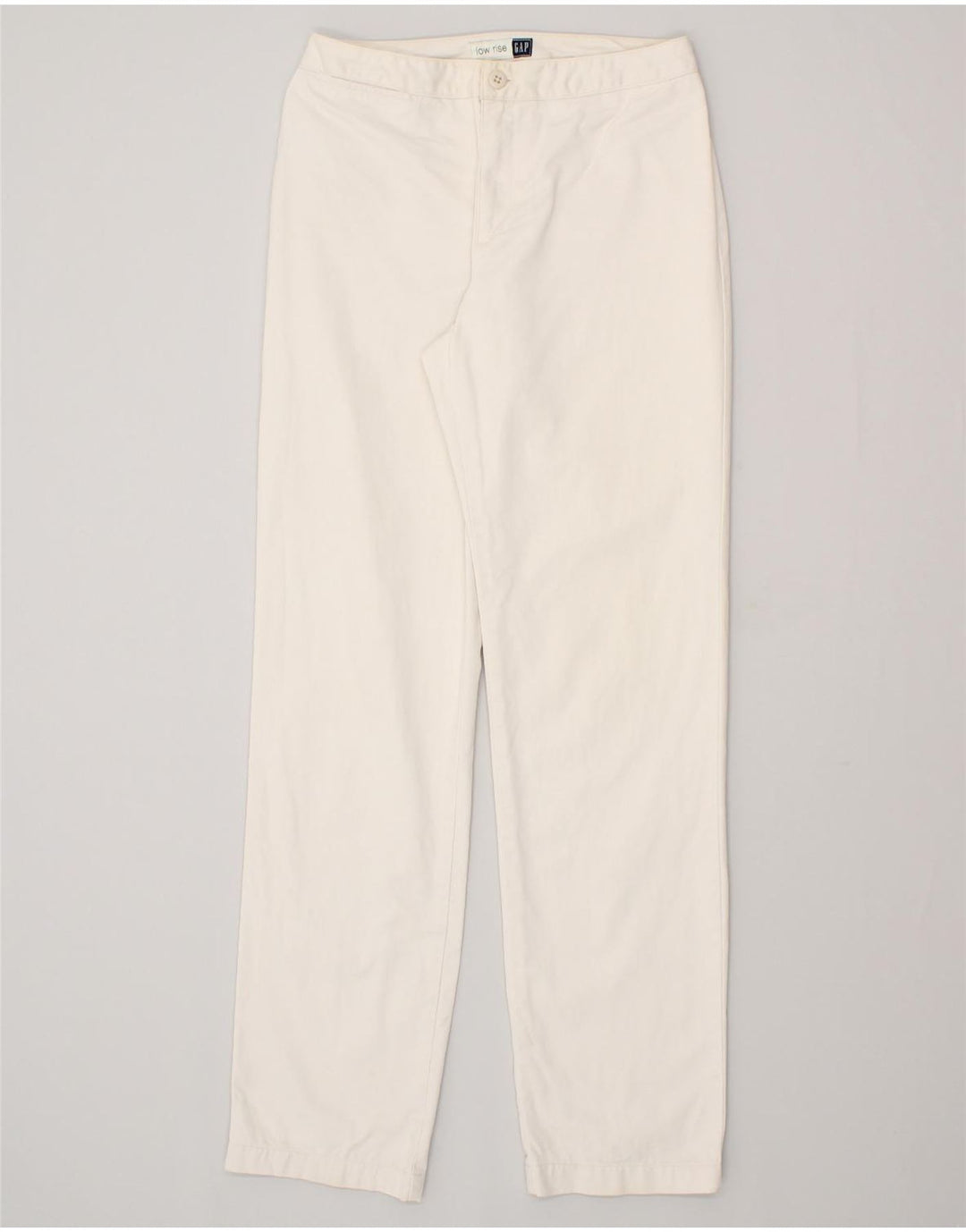 GAP Womens Straight Casual Trousers US 8 Medium W28 L32 White Cotton | Vintage Gap | Thrift | Second-Hand Gap | Used Clothing | Messina Hembry 