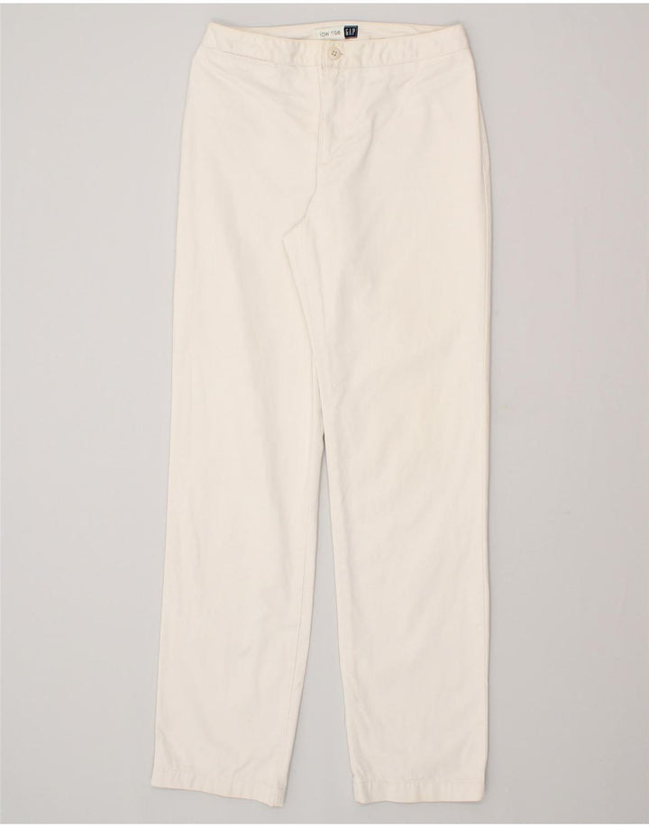 GAP Womens Straight Casual Trousers US 8 Medium W28 L32 White Cotton | Vintage Gap | Thrift | Second-Hand Gap | Used Clothing | Messina Hembry 