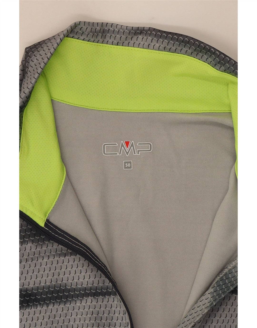 CMP Mens Zip Neck Pullover Tracksuit Top IT 50 Medium Grey Striped Vintage CMP and Second-Hand CMP from Messina Hembry 