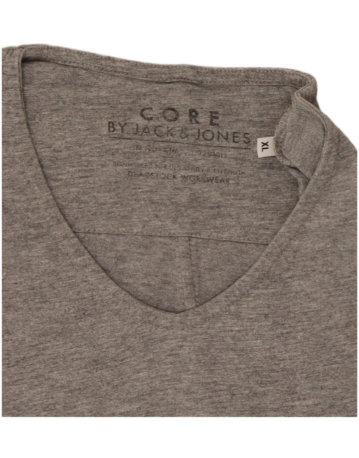 Camiseta masculina Jack & Jones Top XL cinza manchado