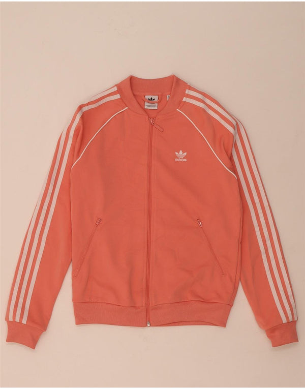 Adidas Womens Tracksuit Top Jacket UK 8 Pequeno Rosa