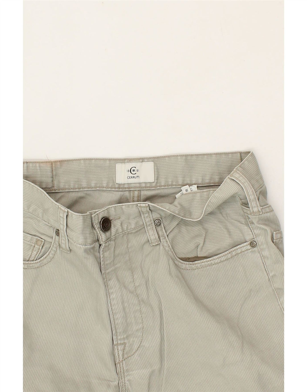 CERRUTI Mens Straight Casual Trousers W30 L28 Beige Cotton Vintage Cerruti and Second-Hand Cerruti from Messina Hembry 
