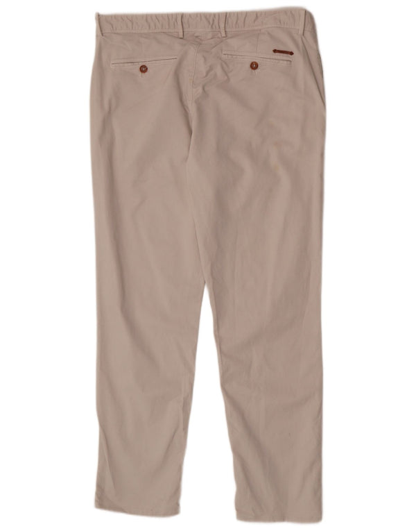 Calça Chino Masculina Massimo Dutti Slim Fit UE 44 Grande W34 L28 Algodão Bege