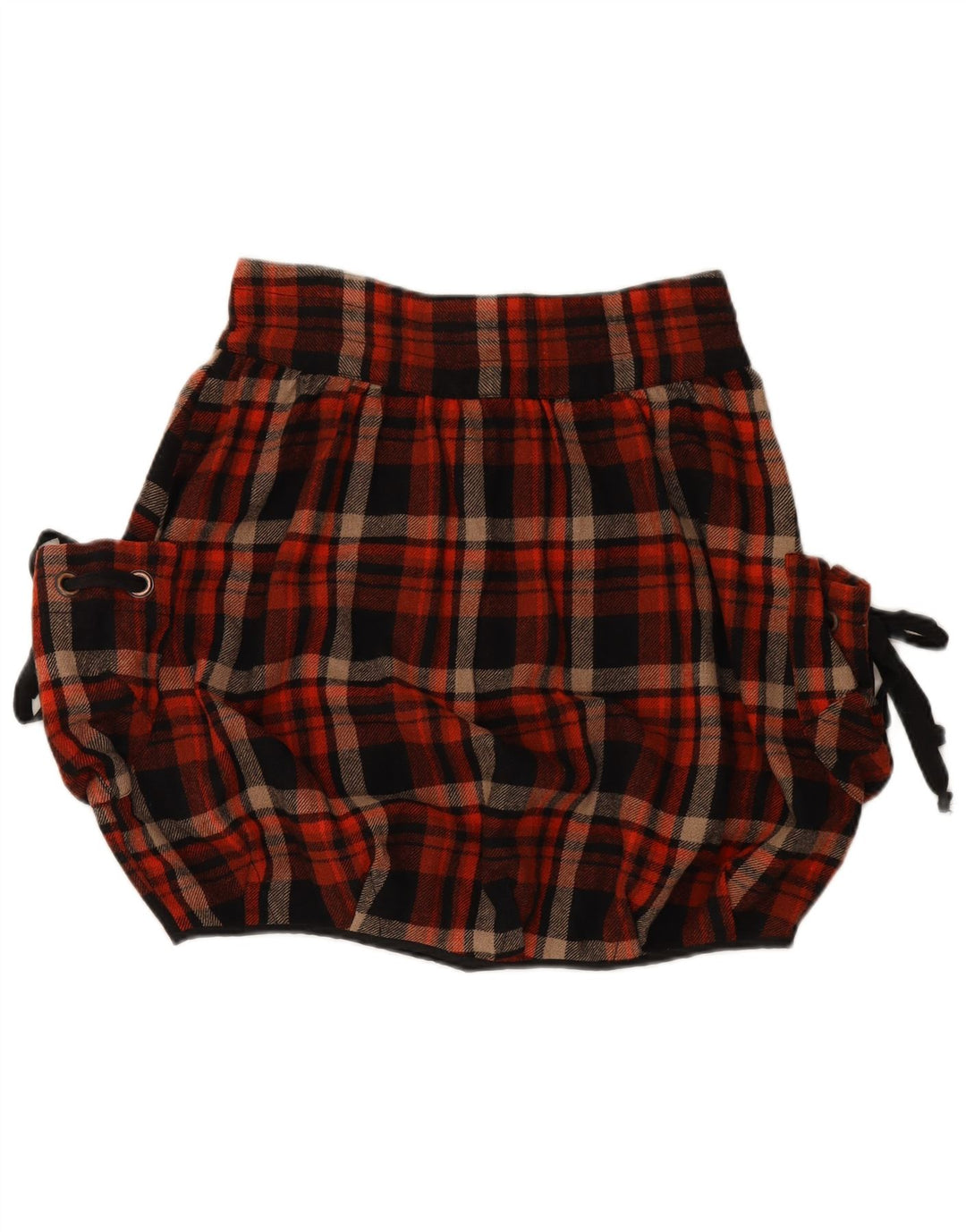 FORNARINA Saia feminina bolha grande W34 lã xadrez multicolorida