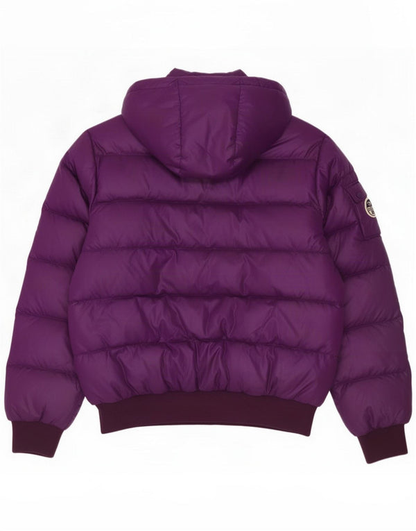 Jaqueta acolchoada feminina com capuz North Sails UK 16 grande poliamida roxa