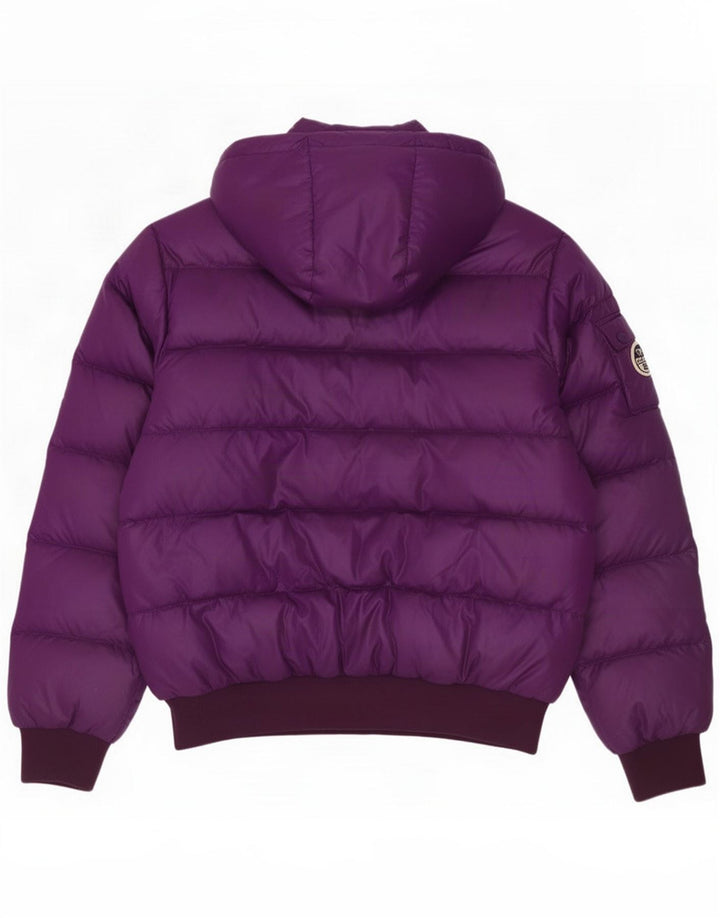 Jaqueta acolchoada feminina com capuz North Sails UK 16 grande poliamida roxa